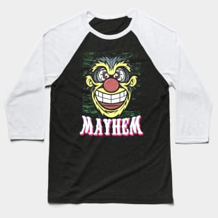 Mayhem Retro Design Baseball T-Shirt